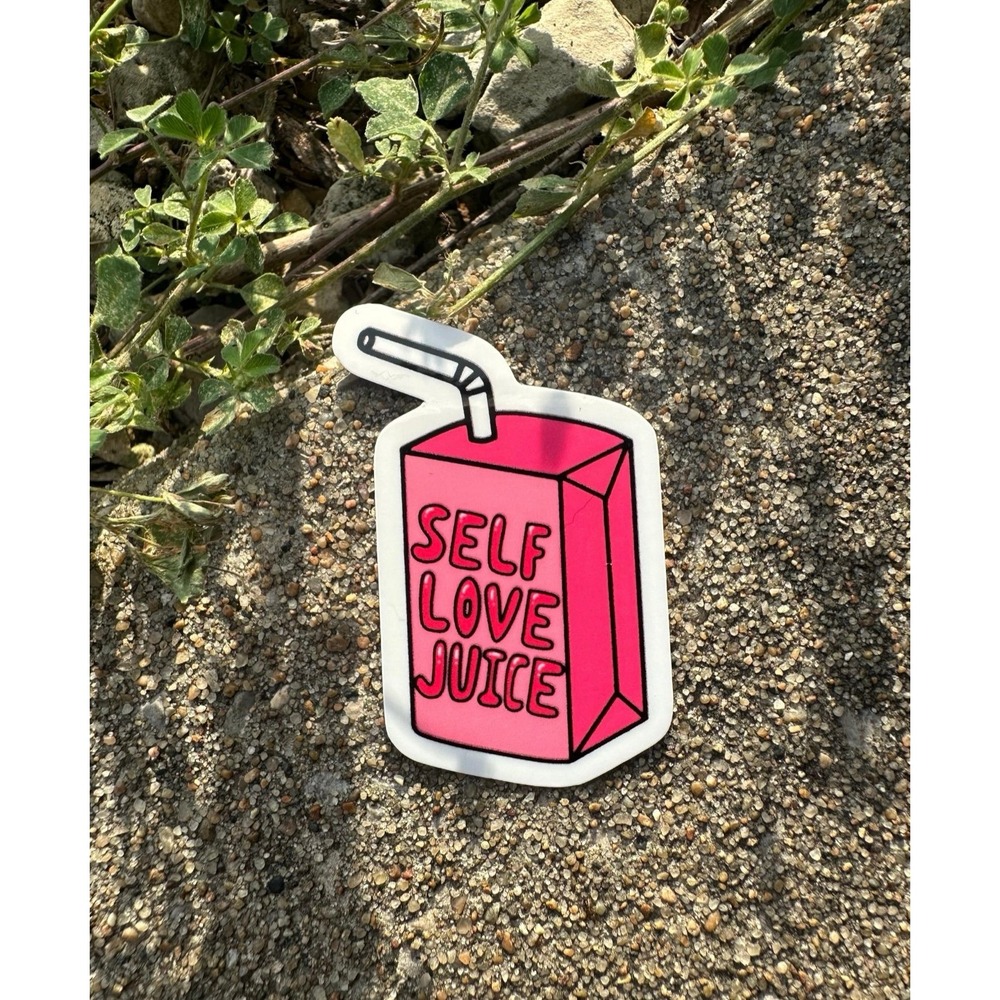 Self Love Juice Box Sticker for Laptops, Cute Sticker,‎ Laptop Sticker, Phone